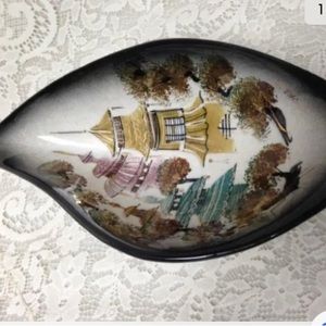 Vintage, Sascha Brastoff, California Art Bowl, Gaudy Blue Willow, 14inx6in